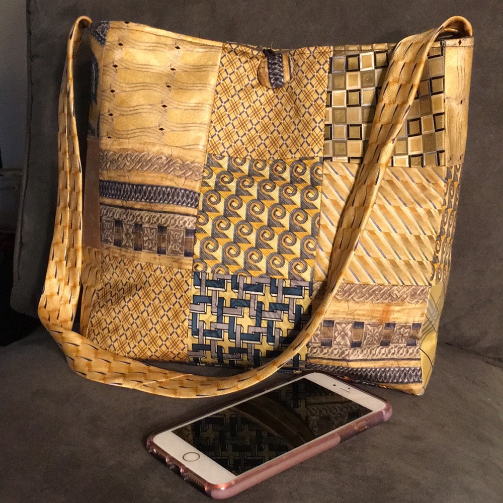 Necktie Patchwork Bag